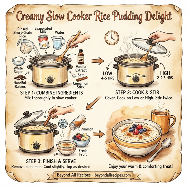 Creamy Slow Cooker Rice Pudding Delight instructions