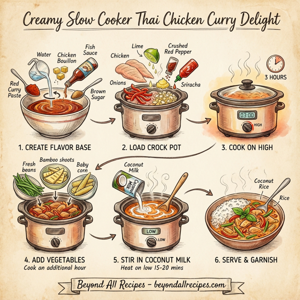 Creamy Slow Cooker Thai Chicken Curry Delight instructions