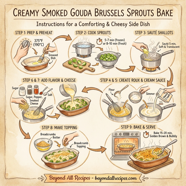 Creamy Smoked Gouda Brussels Sprouts Bake instructions