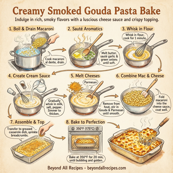 Creamy Smoked Gouda Pasta Bake instructions