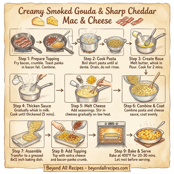 Creamy Smoked Gouda and Sharp Cheddar Mac & Cheese instructions