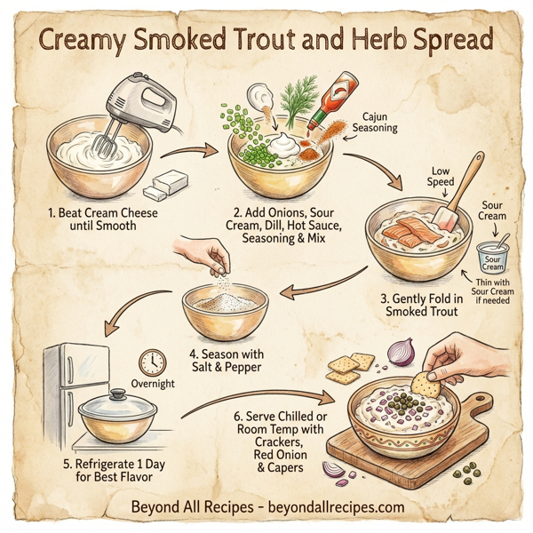 Creamy Smoked Trout and Herb Spread instructions