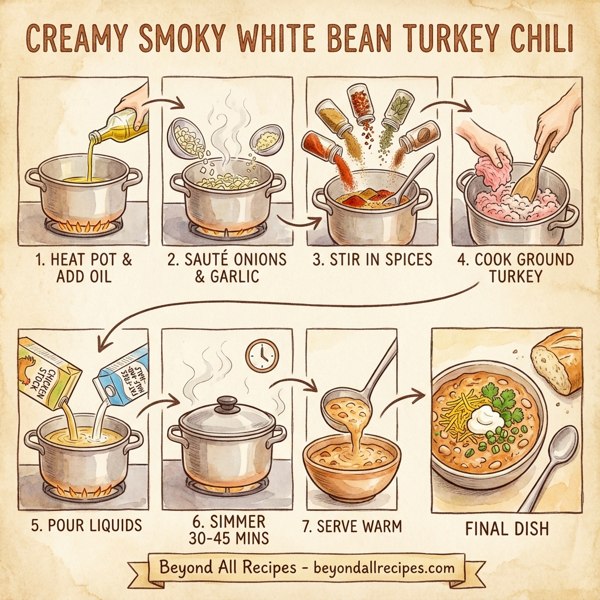 Creamy Smoky White Bean Turkey Chili instructions