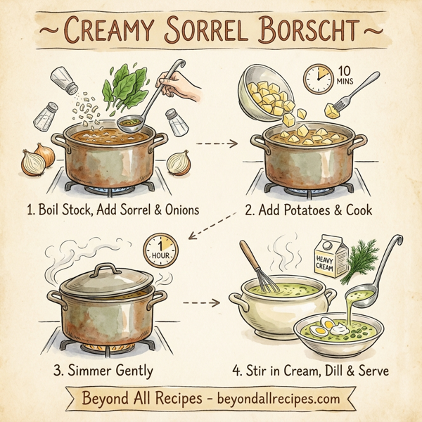 Creamy Sorrel Borscht instructions