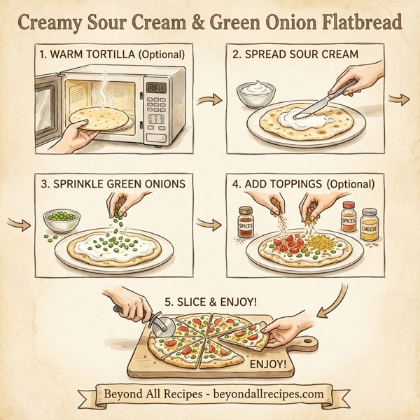 Creamy Sour Cream & Green Onion Flatbread instructions
