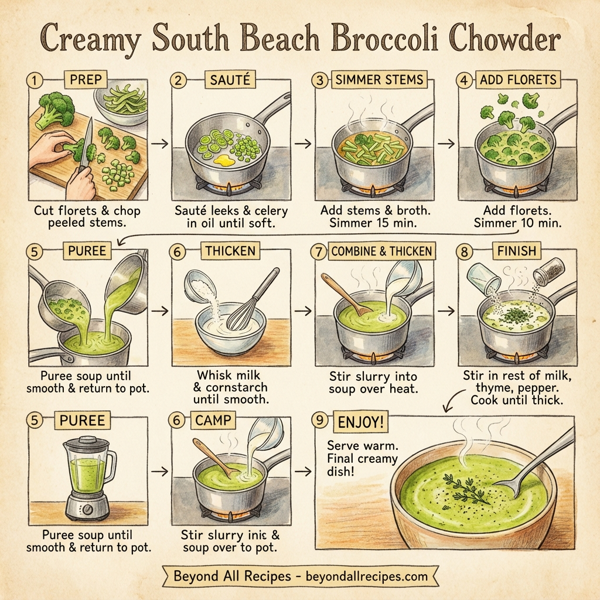Creamy South Beach Broccoli Chowder instructions