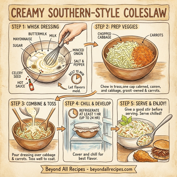Creamy Southern-Style Coleslaw instructions