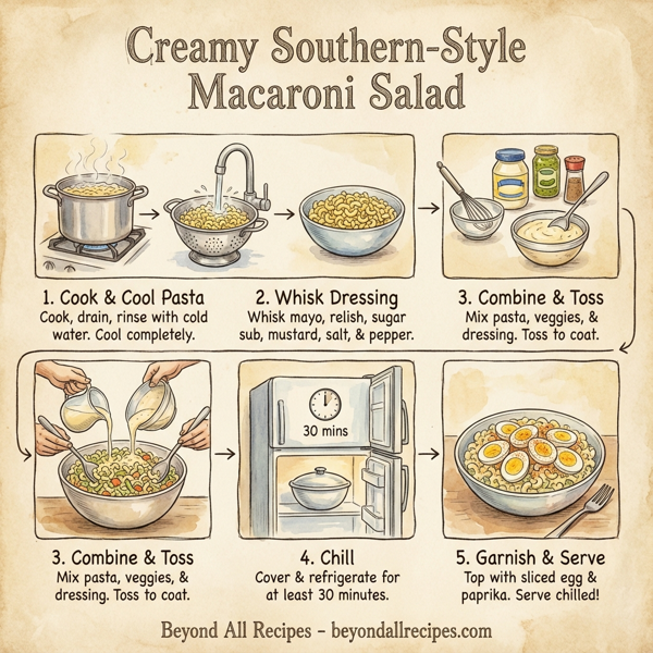 Creamy Southern-Style Macaroni Salad instructions