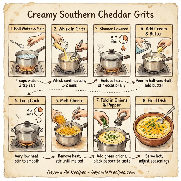 Creamy Southern Cheddar Grits instructions