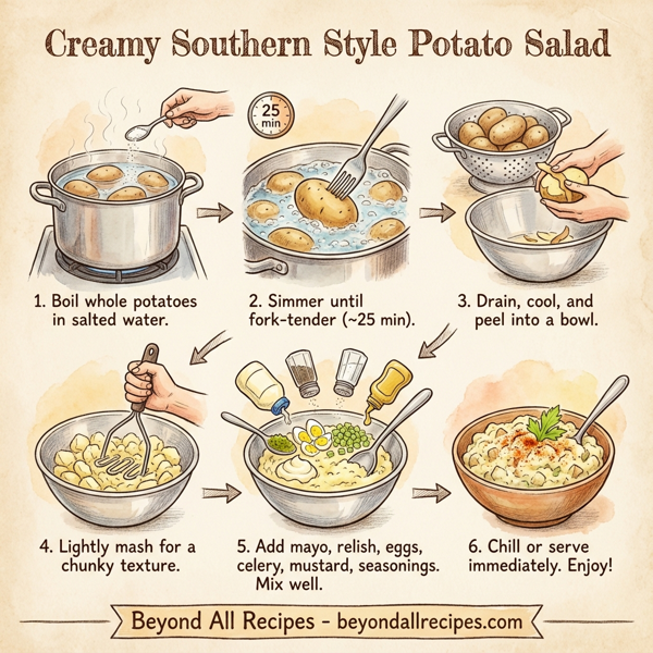 Creamy Southern Style Potato Salad instructions