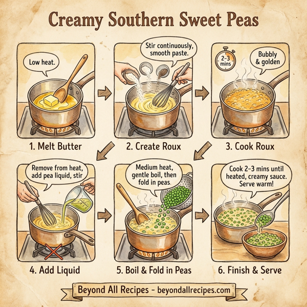 Creamy Southern Sweet Peas instructions