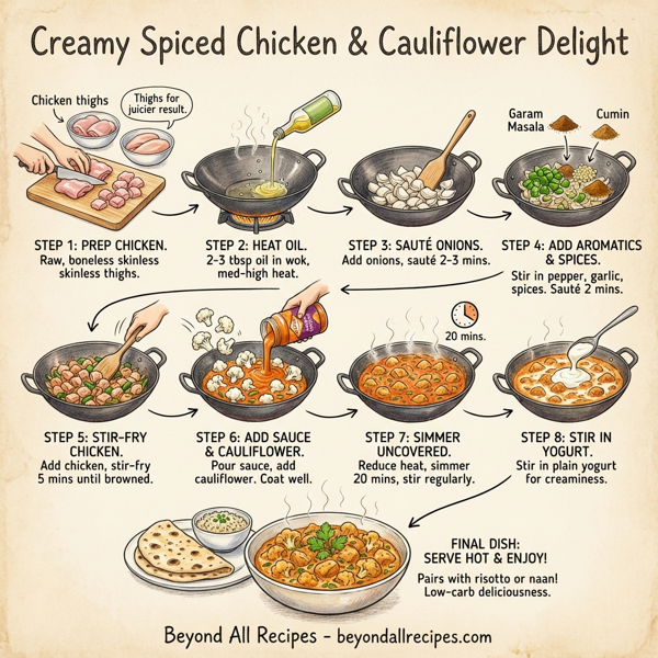 Creamy Spiced Chicken & Cauliflower Delight instructions