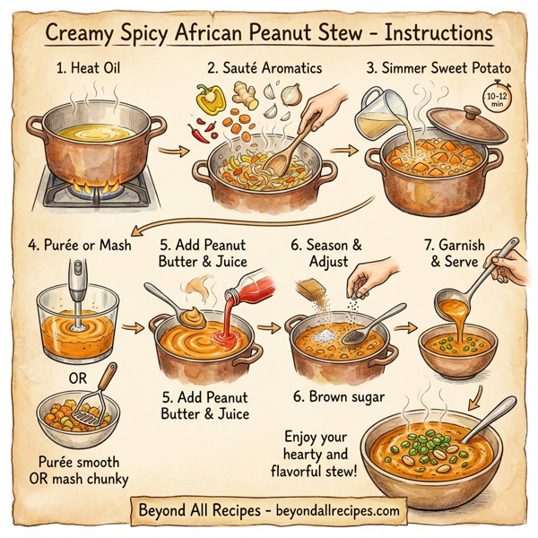 Creamy Spicy African Peanut Stew instructions