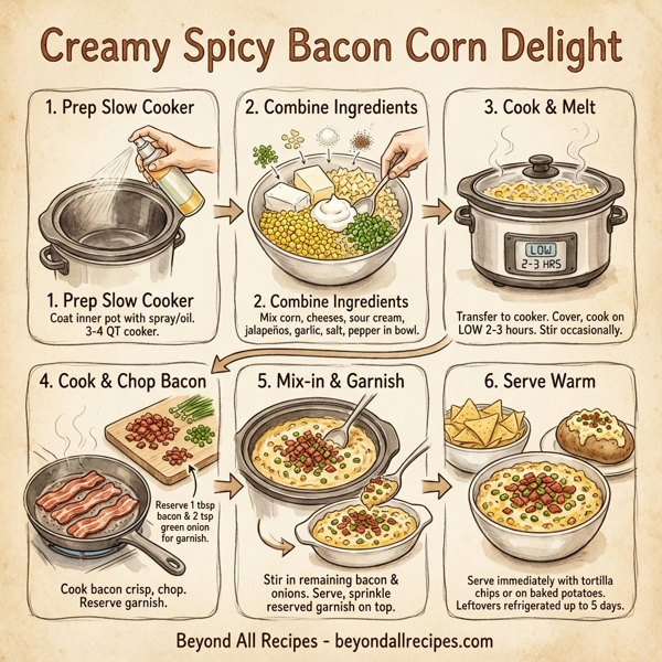 Creamy Spicy Bacon Corn Delight instructions
