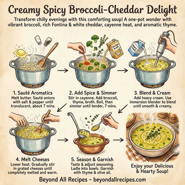 Creamy Spicy Broccoli-Cheddar Delight instructions