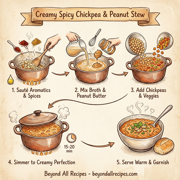Creamy Spicy Chickpea and Peanut Stew instructions