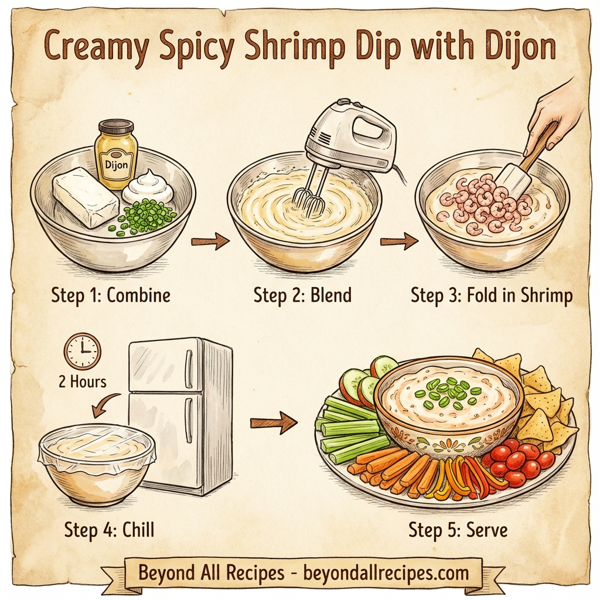 Creamy Spicy Shrimp Dip with Dijon instructions