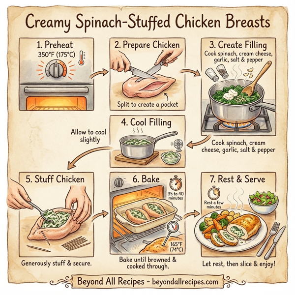 Creamy Spinach-Stuffed Chicken Breasts instructions