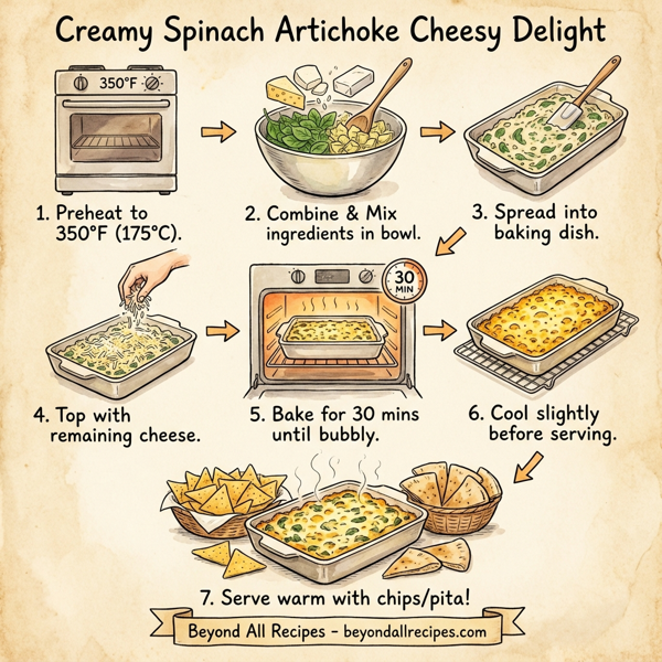 Creamy Spinach Artichoke Cheesy Delight instructions