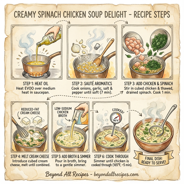 Creamy Spinach Chicken Soup Delight instructions