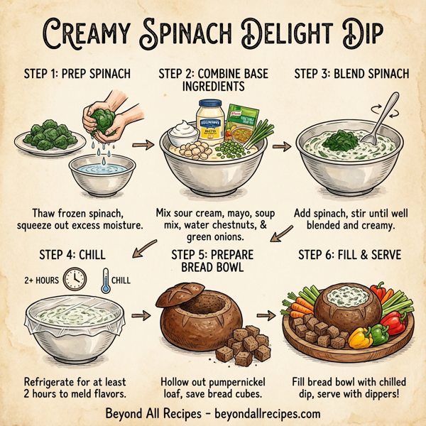 Creamy Spinach Delight Dip instructions