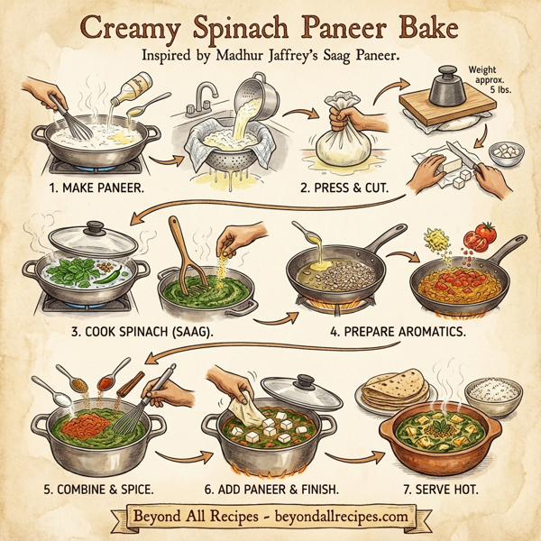 Creamy Spinach Paneer Bake instructions