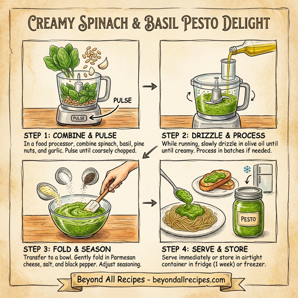 Creamy Spinach & Basil Pesto Delight instructions