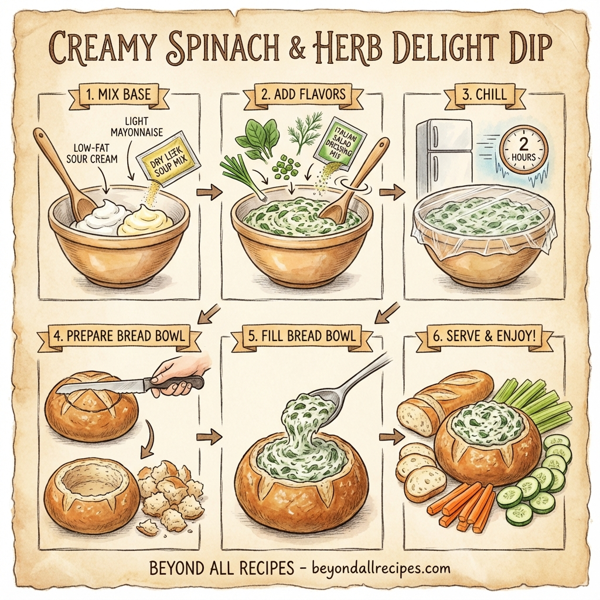 Creamy Spinach & Herb Delight Dip instructions