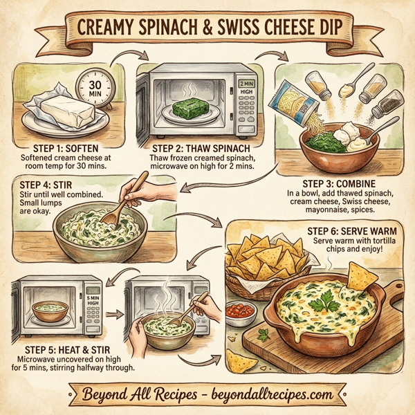 Creamy Spinach & Swiss Cheese Dip instructions