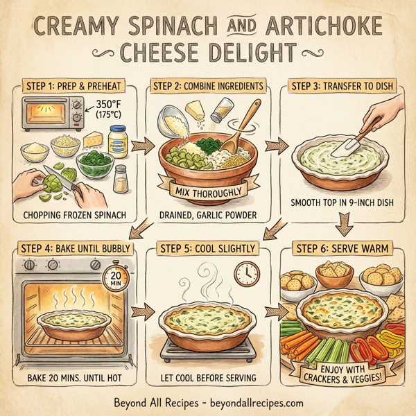Creamy Spinach and Artichoke Cheese Delight instructions