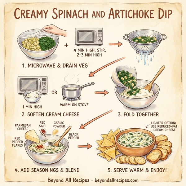Creamy Spinach and Artichoke Dip instructions