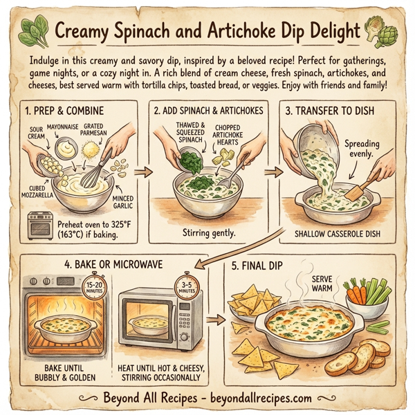 Creamy Spinach and Artichoke Dip Delight instructions
