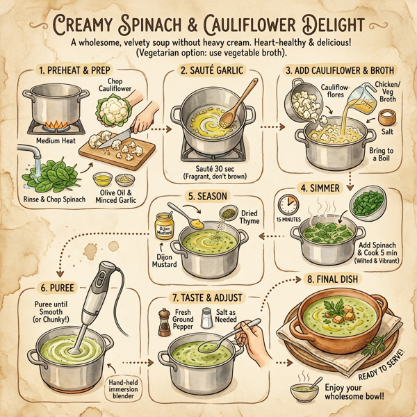 Creamy Spinach and Cauliflower Delight instructions