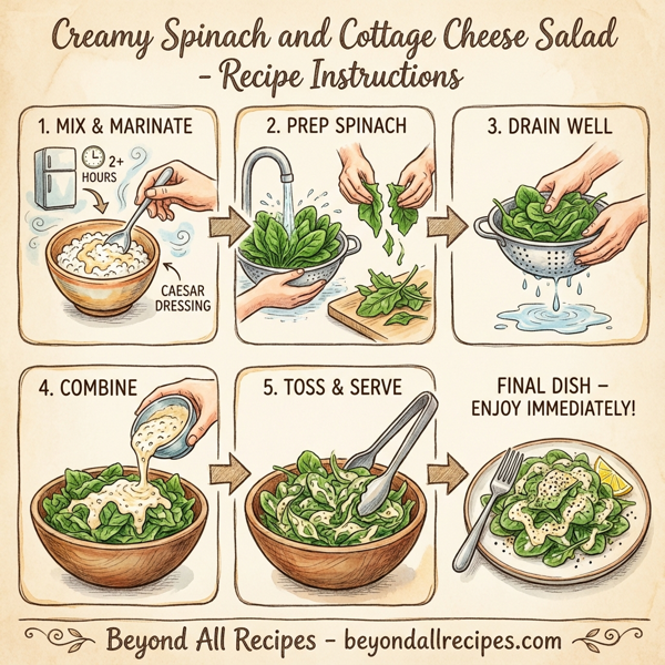 Creamy Spinach and Cottage Cheese Salad instructions
