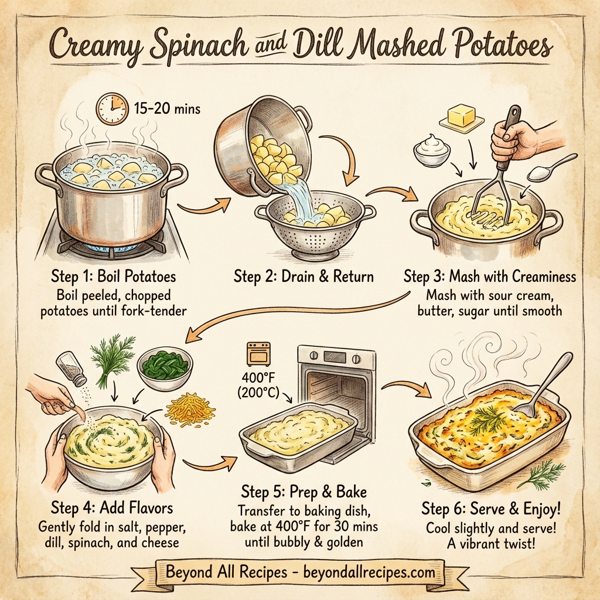Creamy Spinach and Dill Mashed Potatoes instructions
