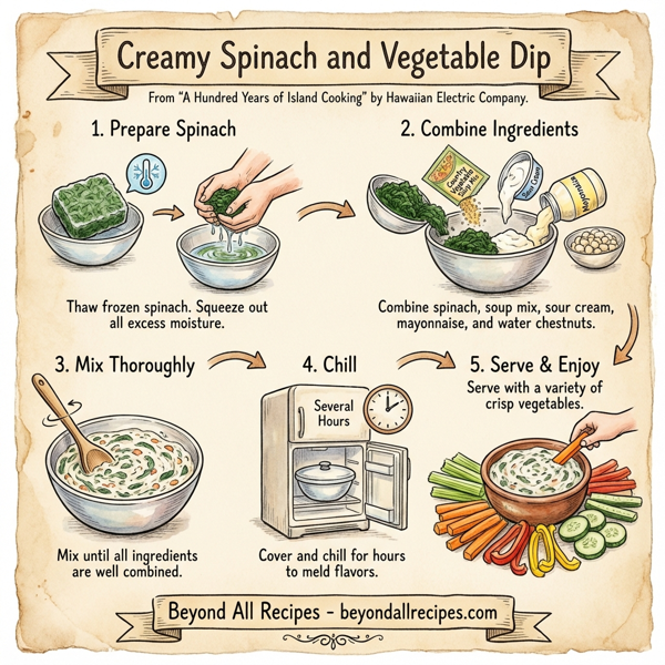 Creamy Spinach and Vegetable Dip instructions