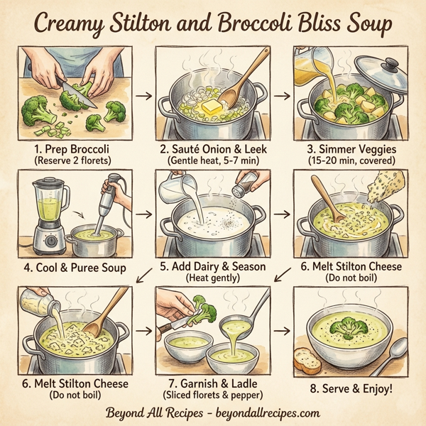 Creamy Stilton and Broccoli Bliss Soup instructions