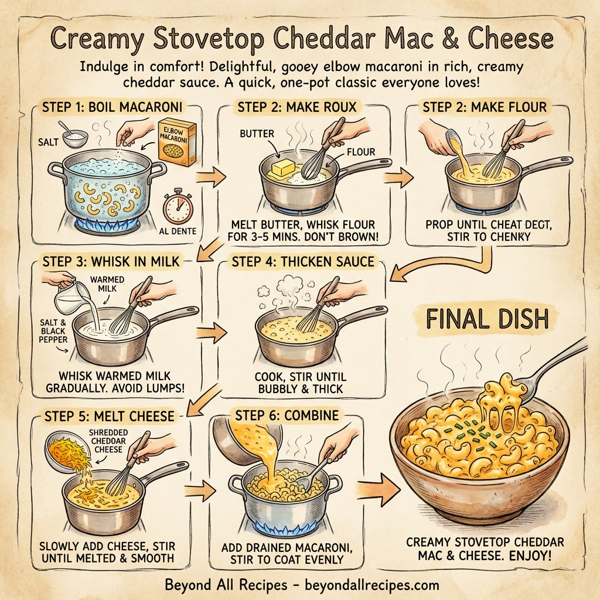 Creamy Stovetop Cheddar Mac & Cheese instructions