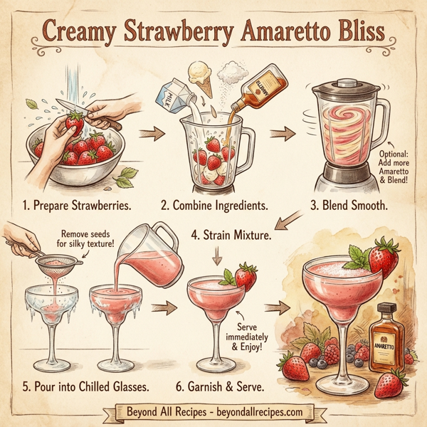 Creamy Strawberry Amaretto Bliss instructions