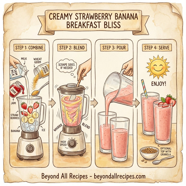 Creamy Strawberry Banana Breakfast Bliss instructions
