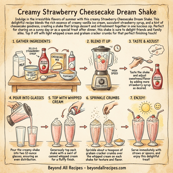 Creamy Strawberry Cheesecake Dream Shake instructions