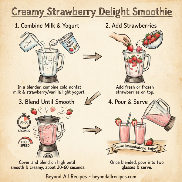 Creamy Strawberry Delight Smoothie instructions