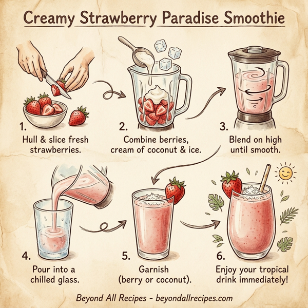 Creamy Strawberry Paradise Smoothie instructions