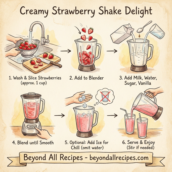 Creamy Strawberry Shake Delight instructions