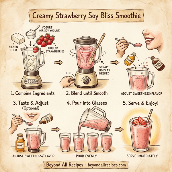 Creamy Strawberry Soy Bliss Smoothie instructions