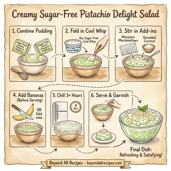 Creamy Sugar-Free Pistachio Delight Salad instructions
