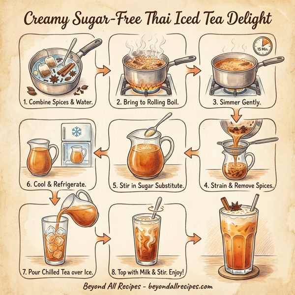 Creamy Sugar-Free Thai Iced Tea Delight instructions