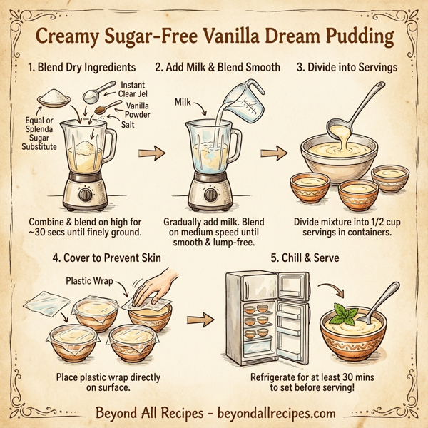 Creamy Sugar-Free Vanilla Dream Pudding instructions