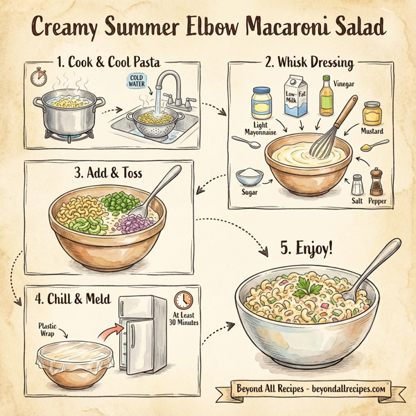 Creamy Summer Elbow Macaroni Salad instructions
