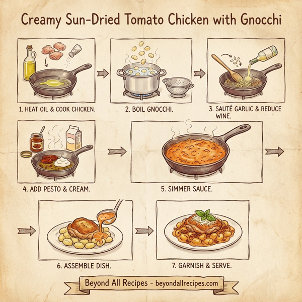 Creamy Sun-Dried Tomato Chicken with Gnocchi instructions